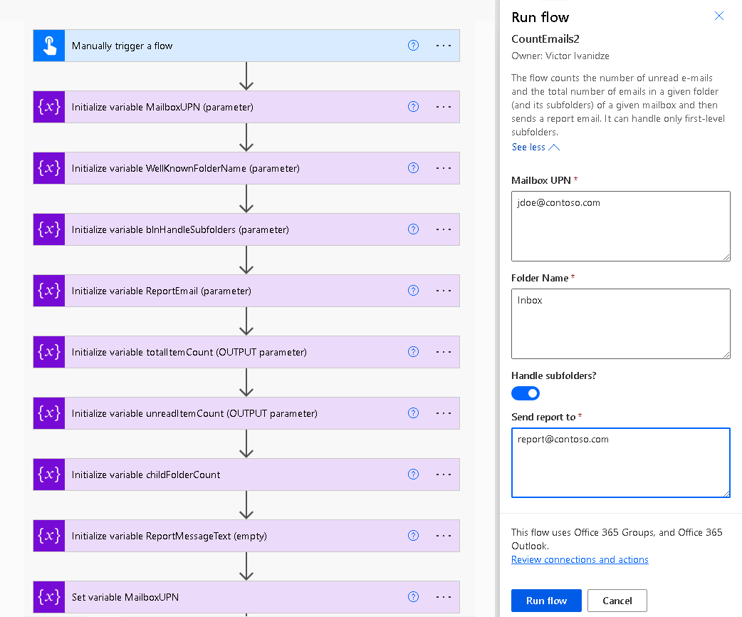 CountEmails Flow picture 1