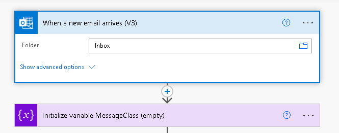 GetMessageClass flow user mailbox installation Picture