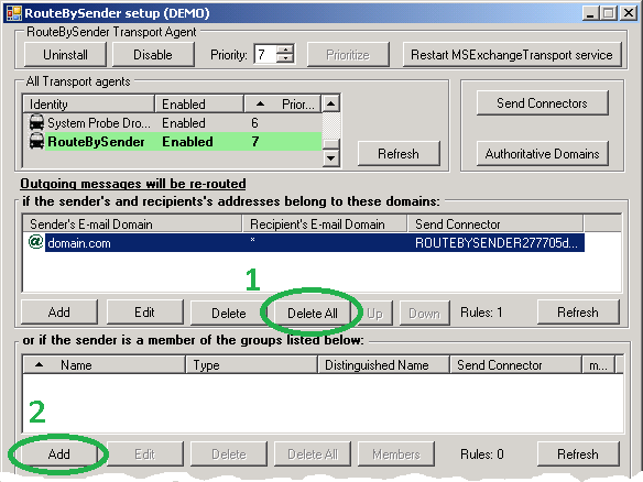 Exchange RouteBySender testing picture 3