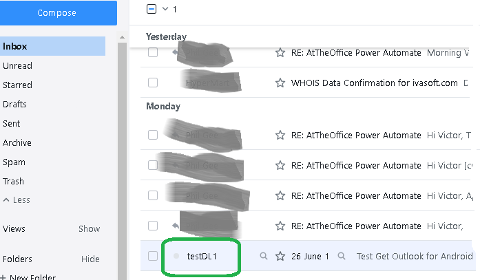 SendAsDL Flow testing picture 2